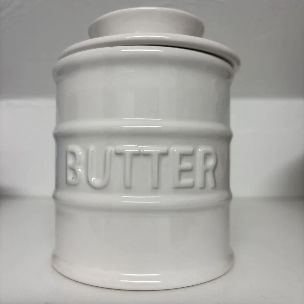Martha Stewart Collection Butter Keeper‎ Butter Bell White Ceramic